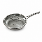 Pure Titanium Hammered Frying Pan (30 cm, With Lid)