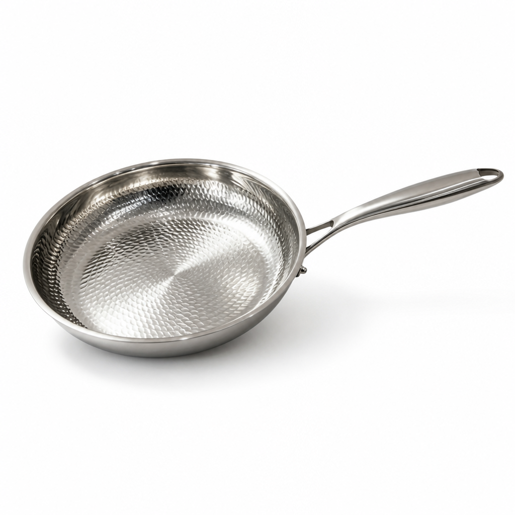 Hammer-Pattern Titanium Non-Stick Frying Pan (Induction-Ready)