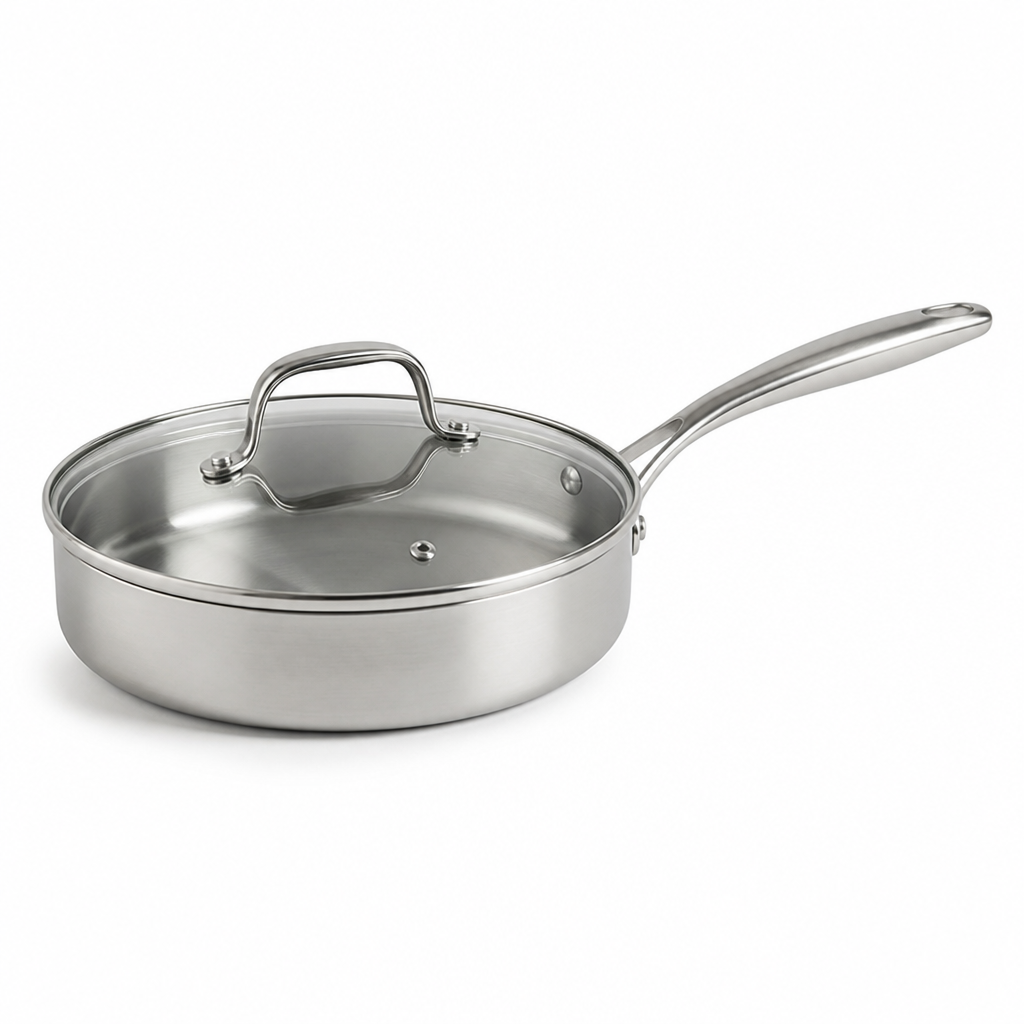 304 Stainless Steel Saute Pan with Glass Lid