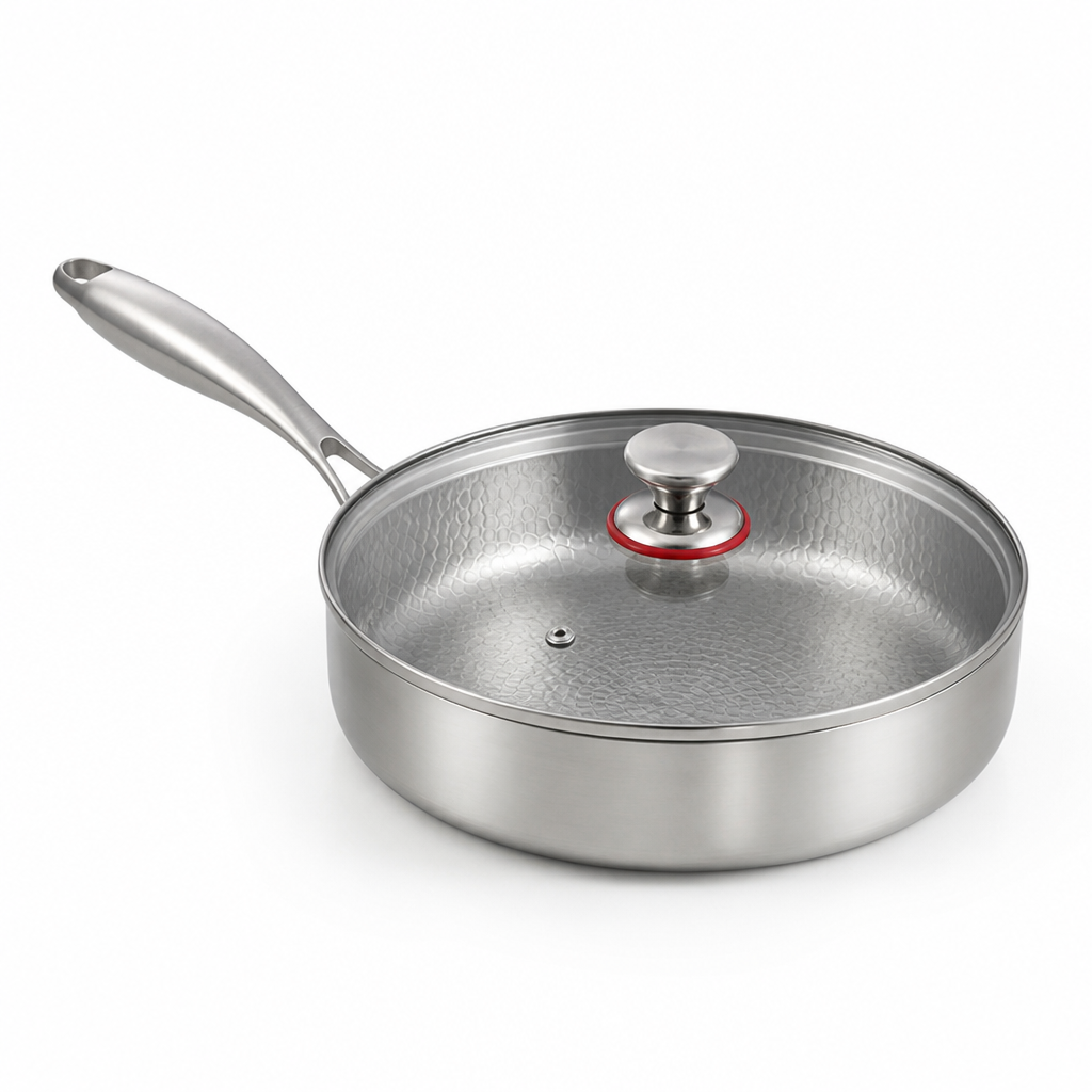 Induction & Oven-Safe Lotus Titanium Non-Stick Frying Pan (20cm)