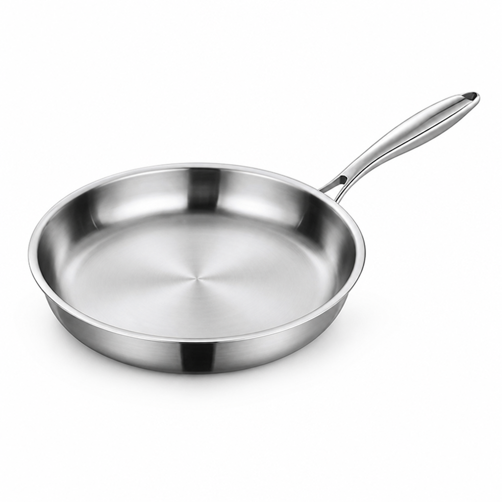 Stainless Steel Triple-Layer Non-Stick Skillet (Multiple Sizes)