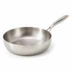 Coating-Free Hammered 304 Stainless Steel Deep Frying Pan