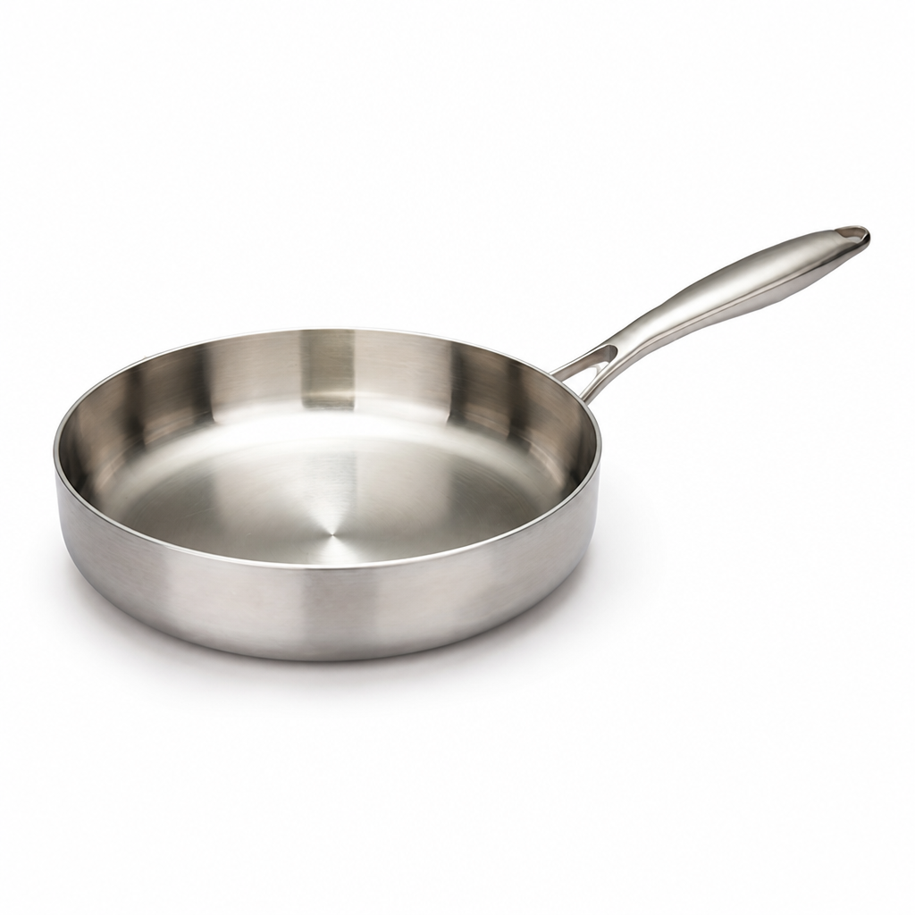 Triple-Layer Stainless Steel High-Sided Frying Pan (20 cm)