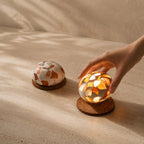 Textured Mineral Rechargeable Bedside Lamp (12-Hour Battery)
