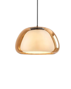 Frosted & Translucent Glass Dome Pendant Light