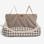 Dog Car Seat Plush Non-Slip Base & Adjustable Straps