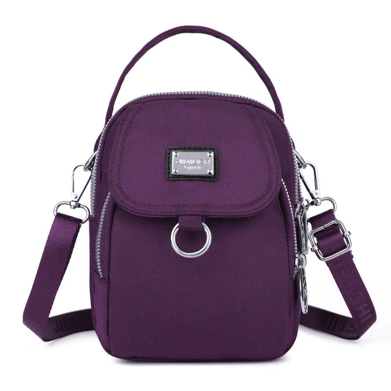 Handbag Ample Storage Multiple Zip Pockets Removable Strap