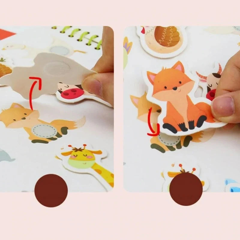 Busy Book Montessori-Inspired Laminated Travel-Friendly