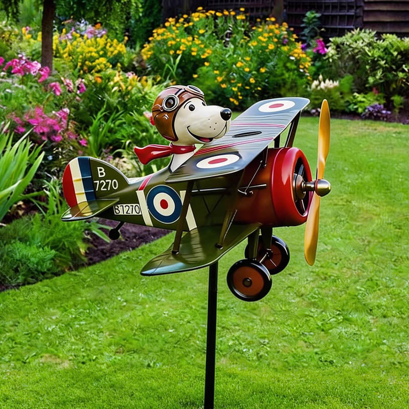 Weather-Resistant Stainless Steel Biplane Wind Spinner