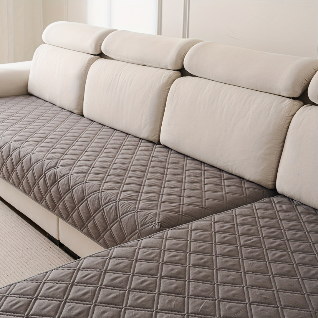 Non-Slip Embossed Polyester Sofa Cover (2-Piece Set)