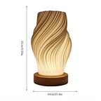 Minimalist Dimmable LED Table Lamp – Modern Swirl Design for Bedside & Desk
