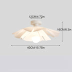 Modern Flower Design Semi-Flush Ceiling Light in Rose Petal Style