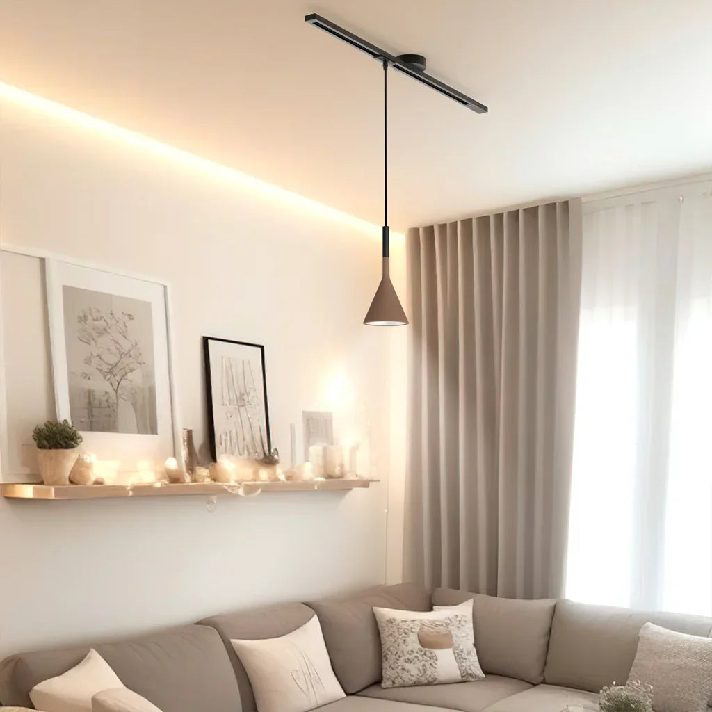 Adjustable Pendant Light Mount with Rotatable Ceiling Rail Track