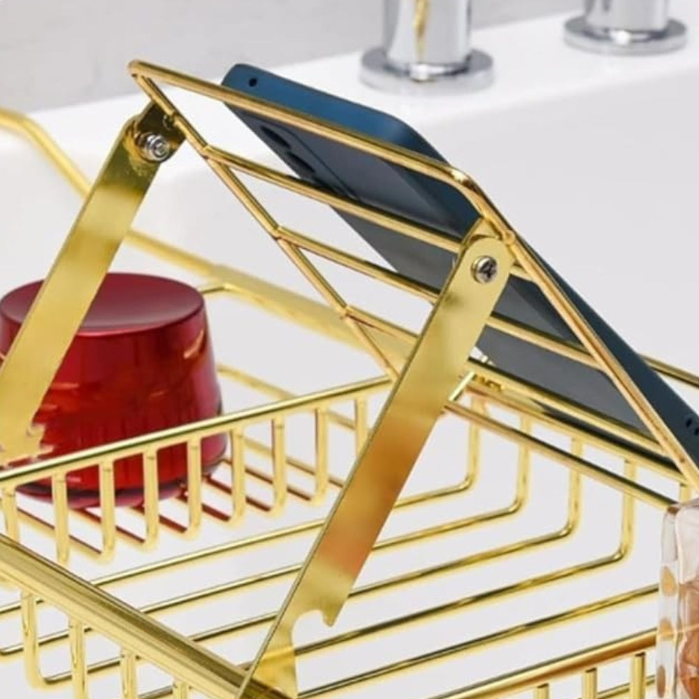 Stainless Steel Bathtub Caddy with Adjustable Features