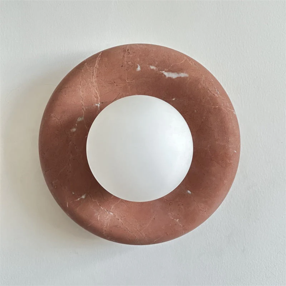 Elegant Indoor LED Wall Light Fixture - Modern Marble Sconce