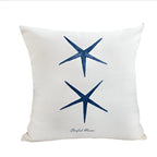 Embroidered Cushion Cover with Ocean Design