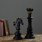 Elegant Chess Piece Statues - King, Queen & Knight Home Accent