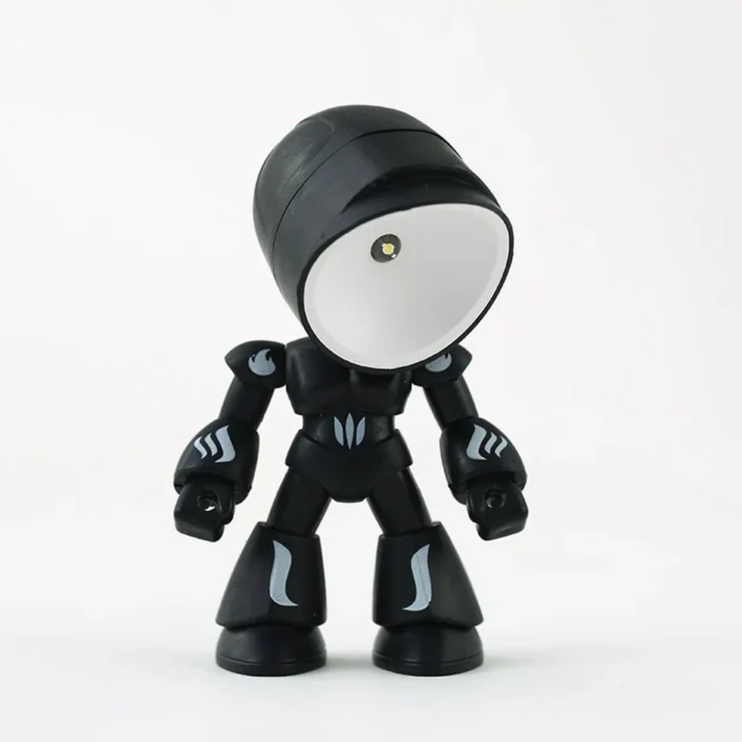 Adjustable Head LED Table Lamp in Robot Design – Plastic Construction