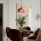 Retro-Colored Glass Pendant Light Fixture