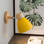 Wood and Iron Macaron Lamp – Contemporary Minimalist Wall Light