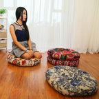 Round Floor Cushion in Cotton – Bohemian Style
