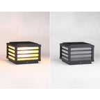 Black Square Solar Wall Light for Outdoor Fence Installation