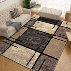 Modern Non-Slip Carpet | Washable Geometric Design Area Rug