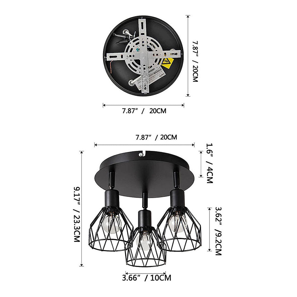 Adjustable Black Ceiling Spotlight Light | Vintage Industrial Style