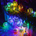String Lights for Garden with Decorative Ball Lanterns Powered by Solar