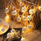 String Lights for Garden with Decorative Ball Lanterns Powered by Solar