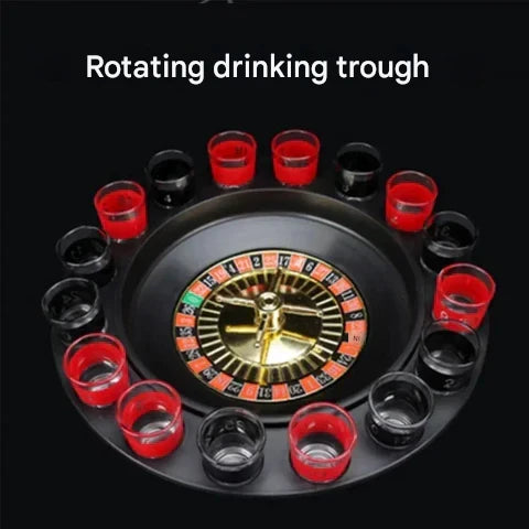 Drinking Roulette Game 16 Numbered Shot Glasses & Metal Balls