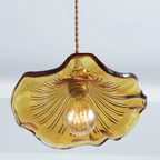 Elegant Flower Glass LED Pendant Light for Room Illumination