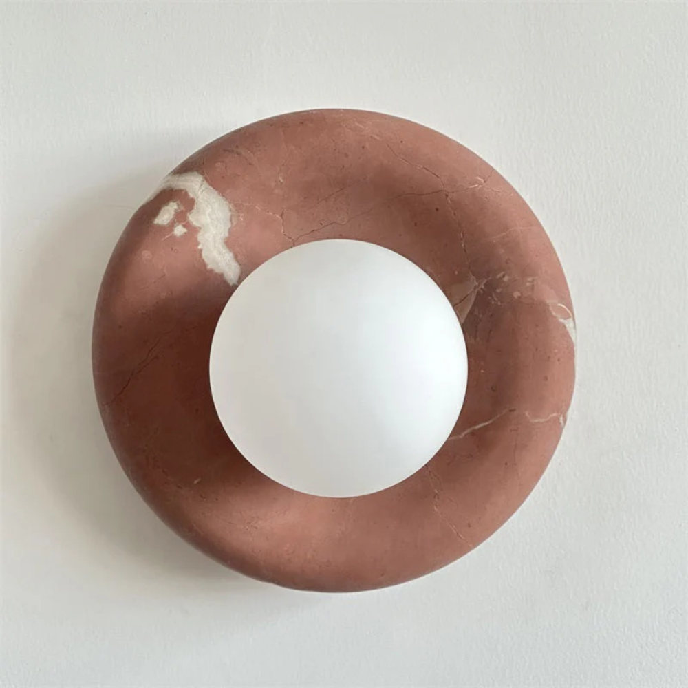 Elegant Indoor LED Wall Light Fixture - Modern Marble Sconce