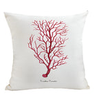 Embroidered Cushion Cover with Ocean Design
