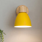 Wood and Iron Macaron Lamp – Contemporary Minimalist Wall Light