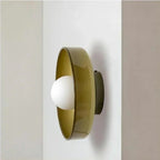 Ceiling and Wall Light Fixture with Central Glass Globe Design
