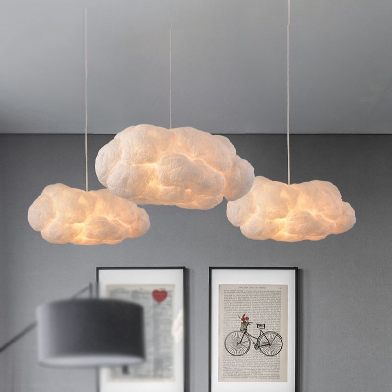 Cloud-Shaped Pendant Light with Gentle Diffused Illumination