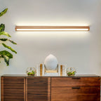LED Wall Light in a Linear Wooden Design