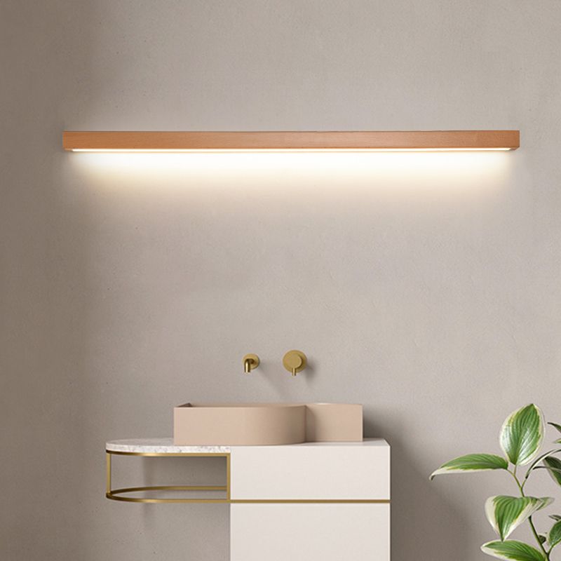 LED Wall Light in a Linear Wooden Design