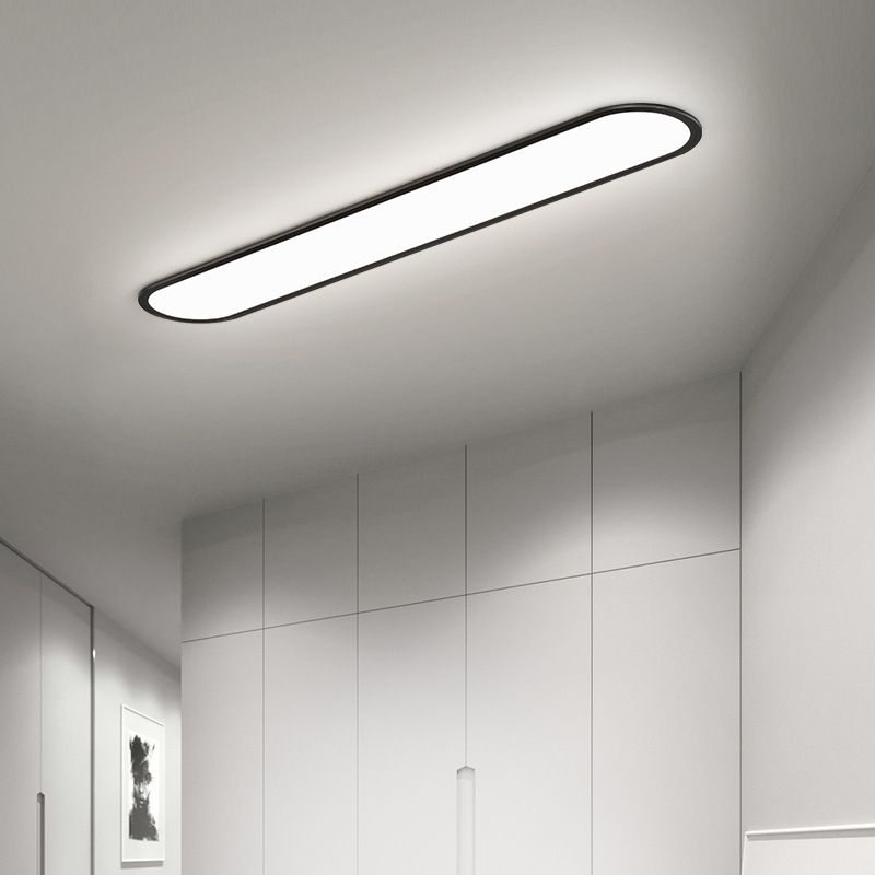 Ceiling Light Fixture with LED – Oval Flush Mount Design