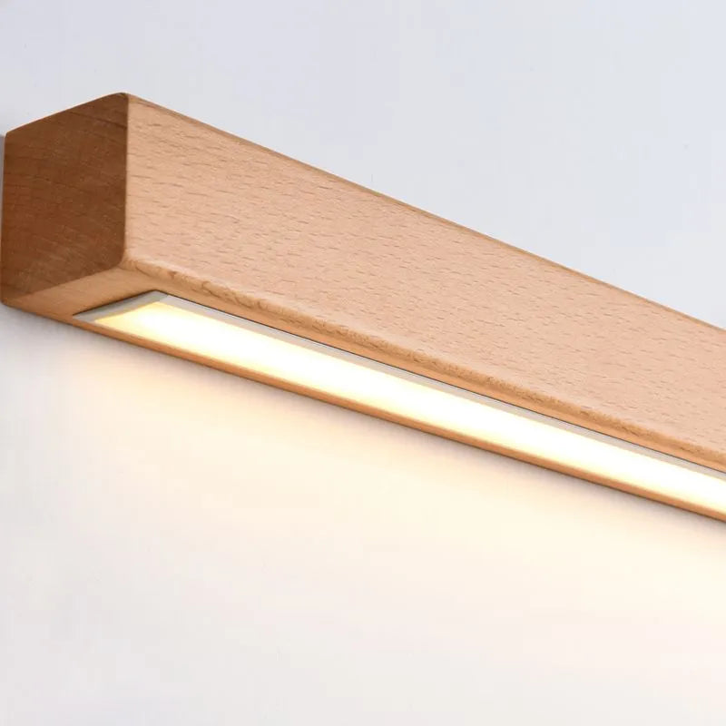 LED Wall Light in a Linear Wooden Design