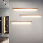 LED Wall Light in a Linear Wooden Design