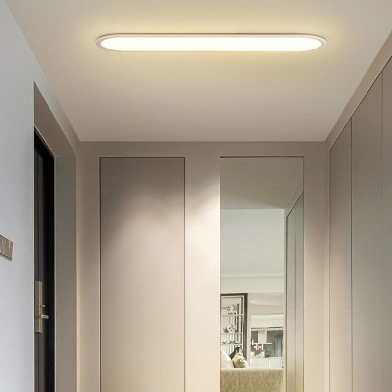Ceiling Light Fixture with LED – Oval Flush Mount Design