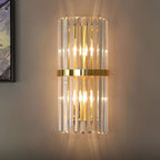 Contemporary Stainless Steel Sconce - Crystal Wall Lighting Fixture