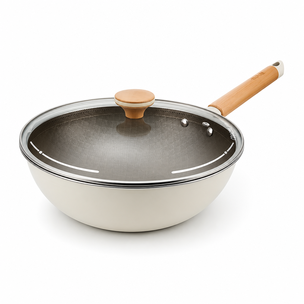 Titanium Non-Stick PTFE & PFOA-Free Induction-Ready Wok