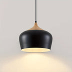 Scandinavian Style Pendant Lamp | Iron and Wood Texture Design
