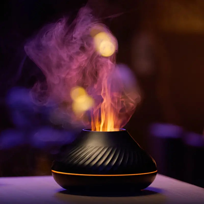 Aroma Diffuser Soft Flame & Ultrasonic Mist Auto Shut-Off