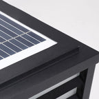Black Square Solar Wall Light for Outdoor Fence Installation