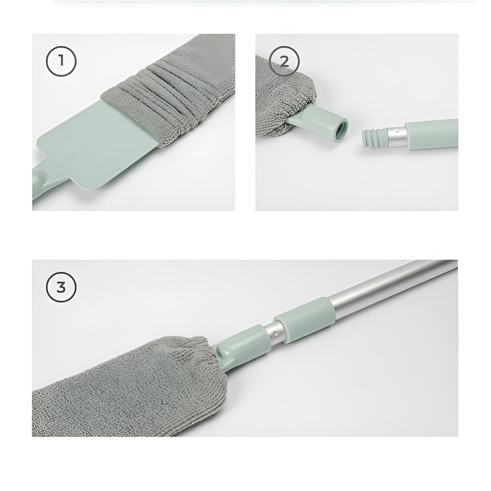 Flat Design Microfiber Brush for Cleaning Gaps - Retractable Mop Tool