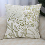 Embroidered Cushion Cover with Ocean Design